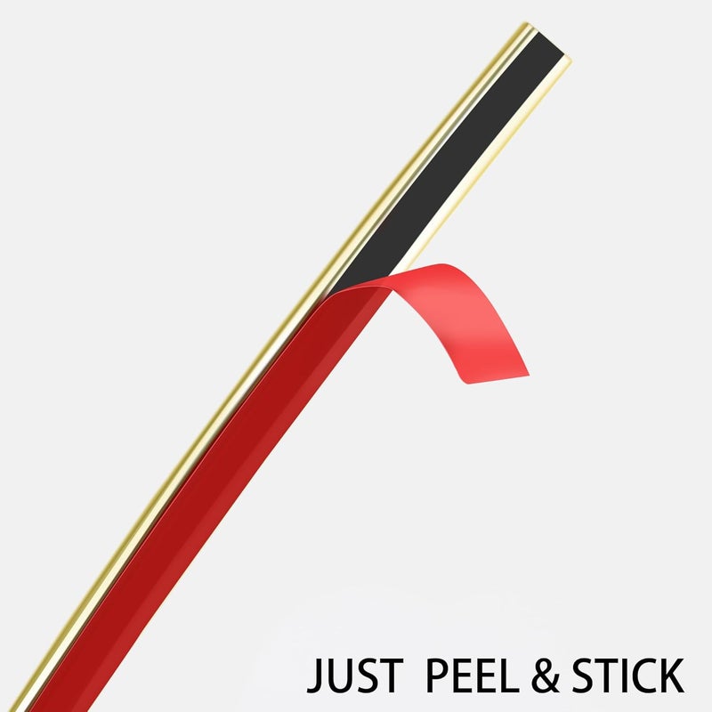 Trimold 32.8ft Peel and Stick Molding Trim, Flexible Mirror Wall Ceiling Floor Cabinet Tile Edge Moulding - Image 4